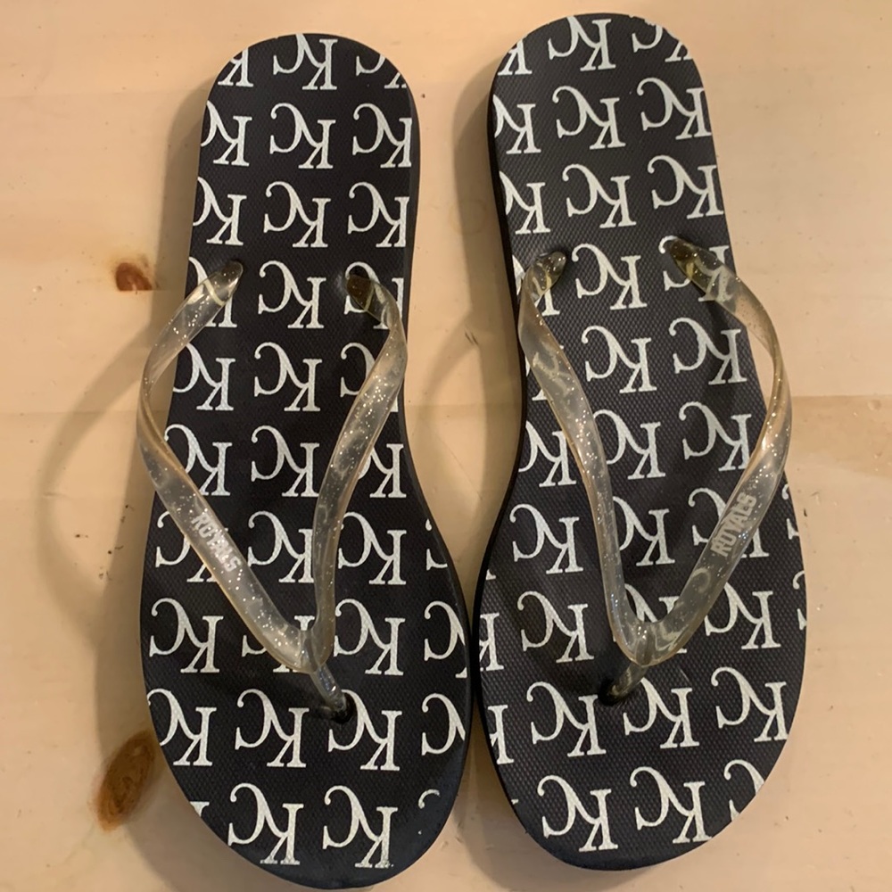 Size 9 KC Royals Flip Flops